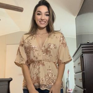 Southern Fried Chics Boutique Blouse (size small) Never worn out!